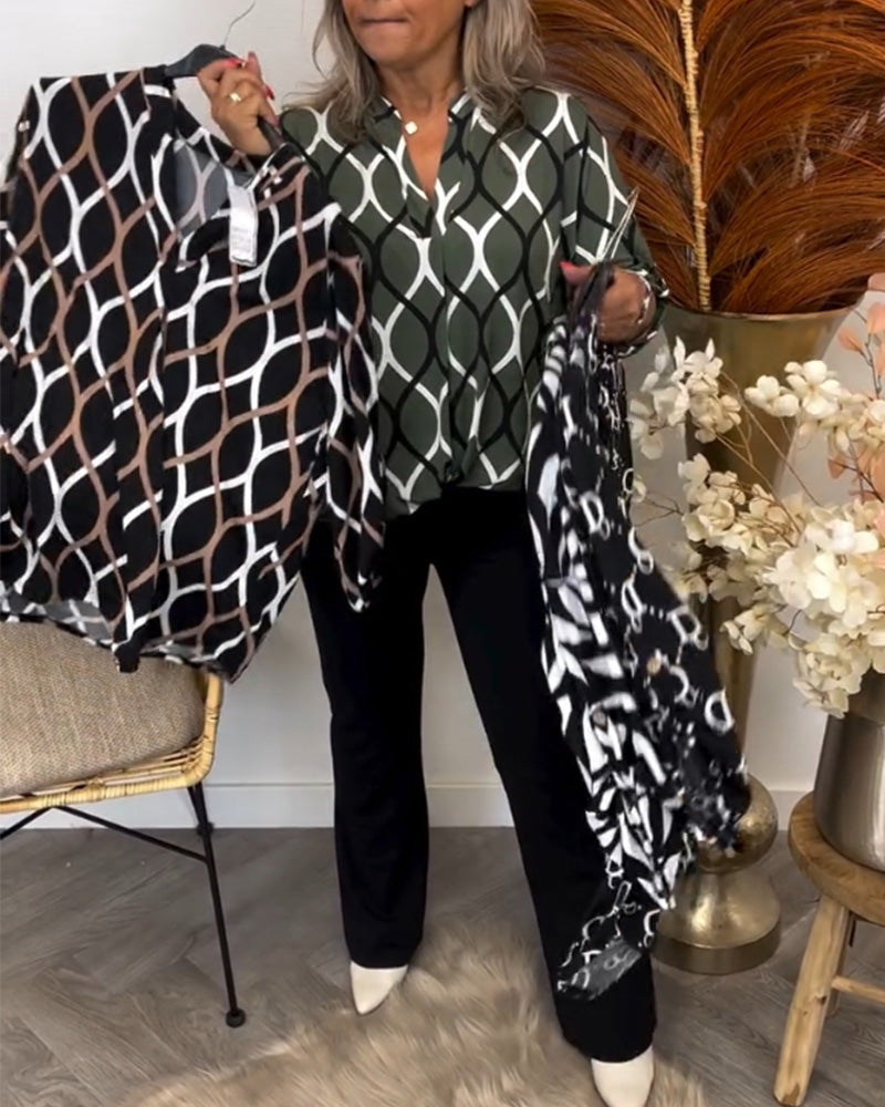Chloe | Blusa con estampado gráfico