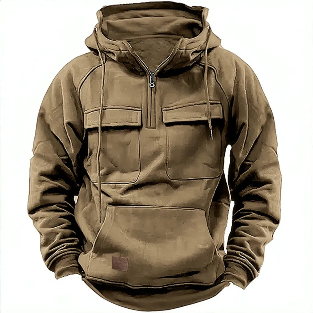 Daniel | Chaqueta táctica multibolsillos con capucha para hombre