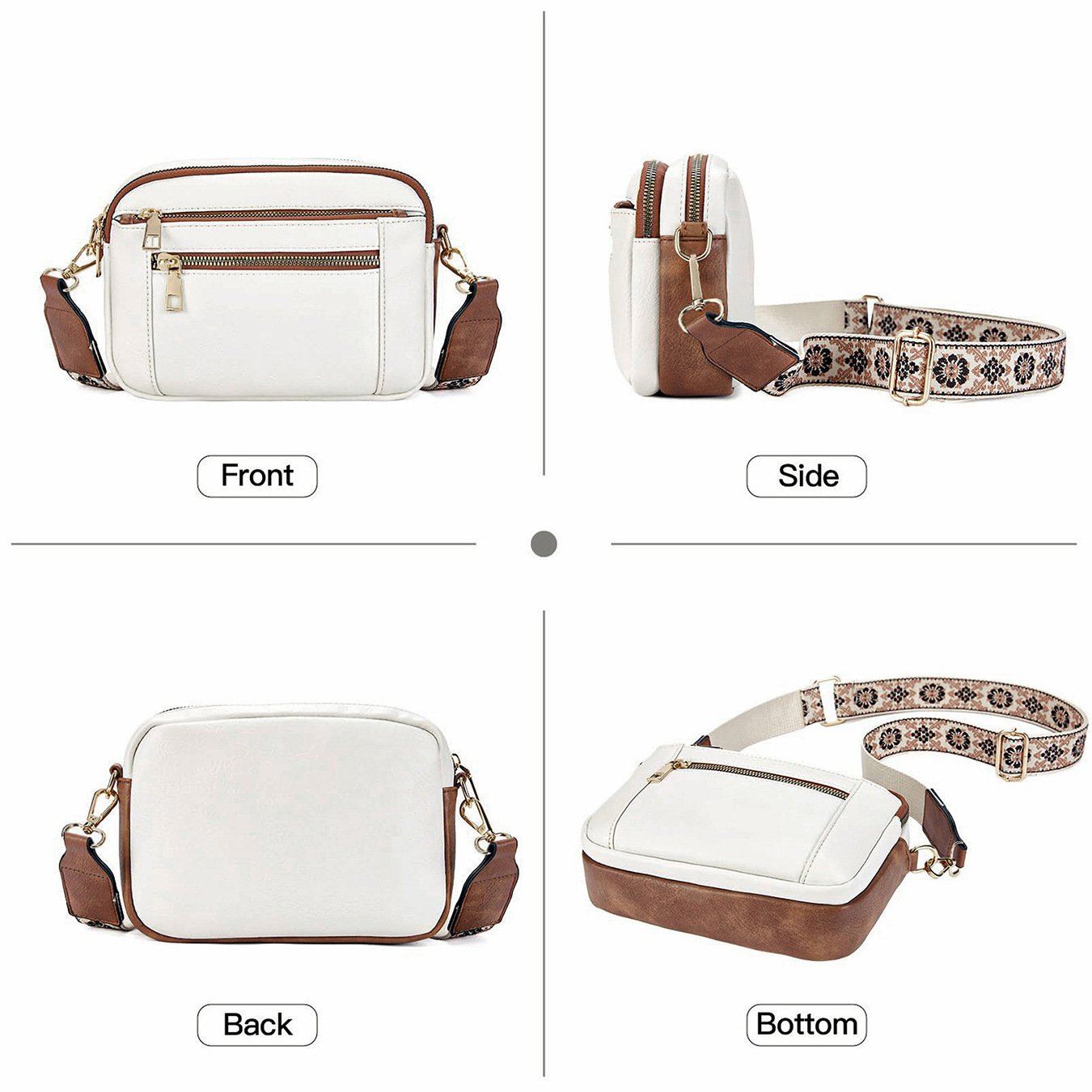 Camilla | Bolso de hombro de piel refinada